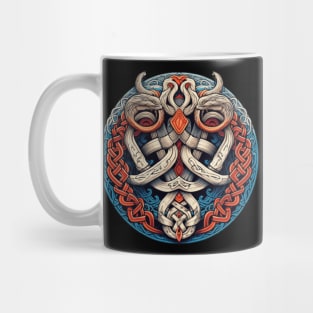 Viking Tattoo Celtic Knot Colorful Mug